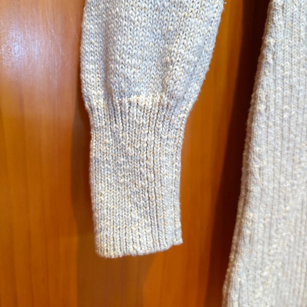 Free People Mont Blanc Mini Sweater Dress, Tan Oatmeal Color, Size Medium, Zip